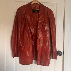 Vintage Men’s Leather Blazer Jacket
